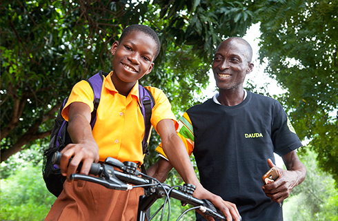 Village Bicycle Project Ghana
Learn to ride
Re-Cycle Bike
School Girl Trainer