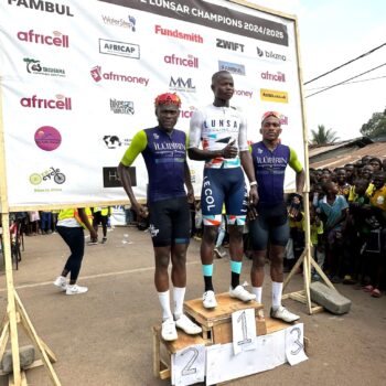 Tour De Lunsar Podium Mens Race Re-Cycle Bikes Sierra Leone