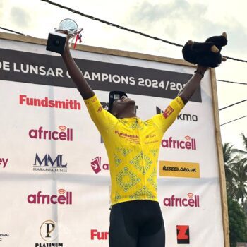 Tour De Lunsar Winner Cyclist Bikes to Africa Re-Cycle