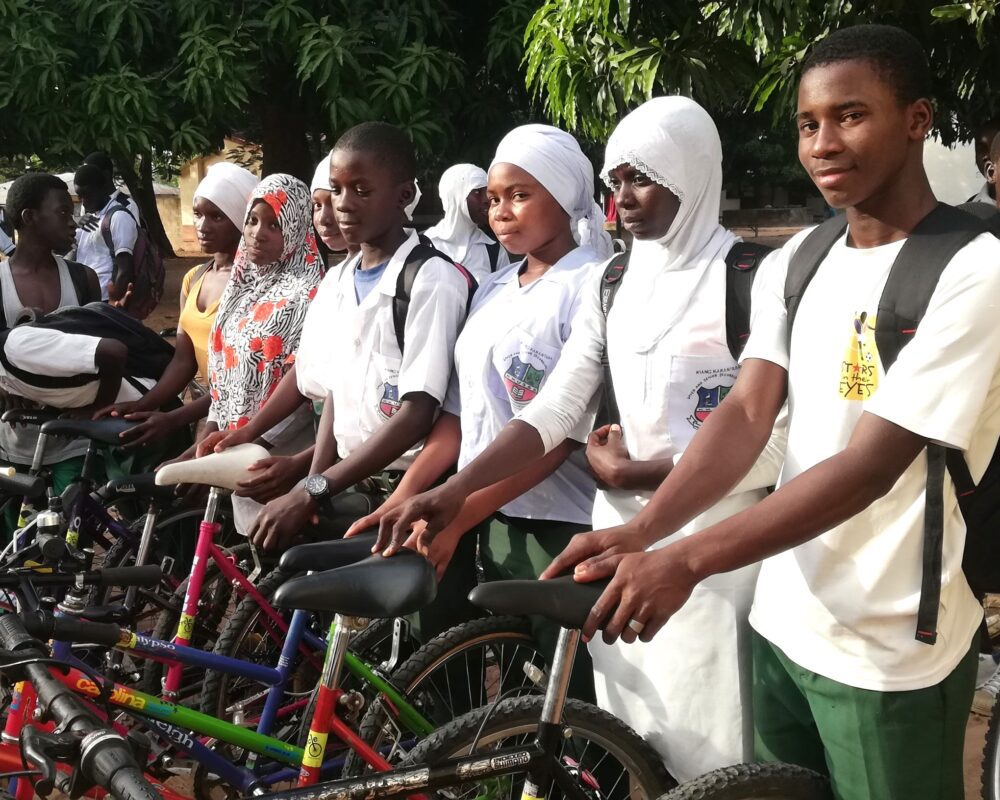 THe Gambia Cycle to school Re-Cycle bikes education