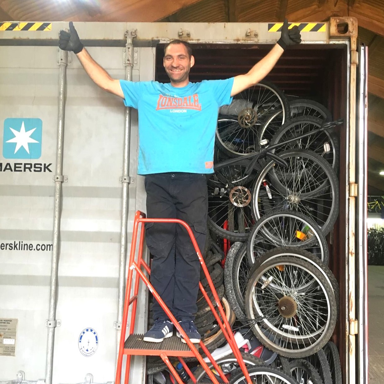 Ryan 100000 bikes Re-Cycle volunteer
