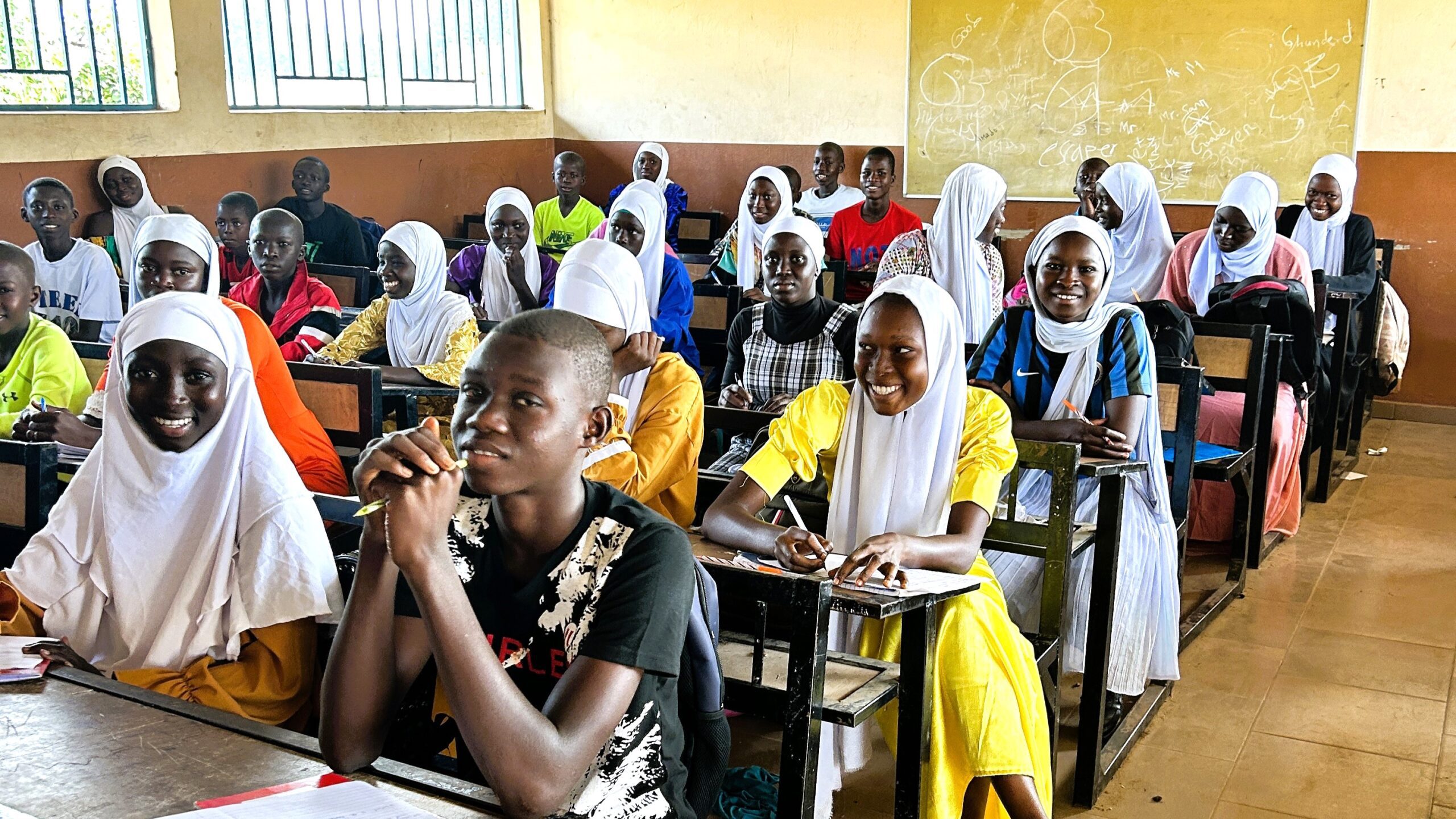 Students school africa the gambia rural