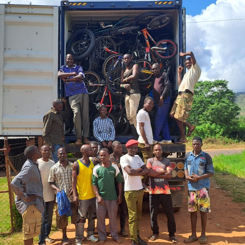 container of bicycle in Malawi