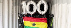 100 container of bikes to Ghana