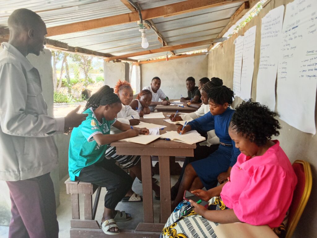 Peer Educators being trained