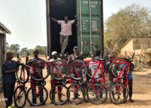 Container of bikes The Gambia