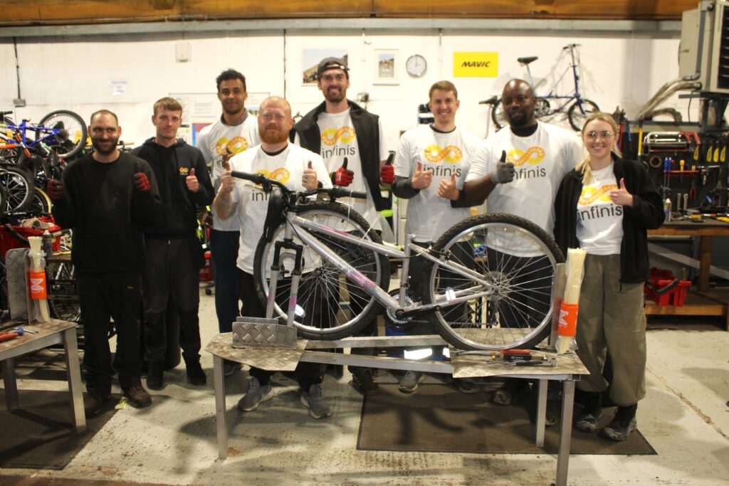 Corporate volunteer day infinis energy bikes africa
