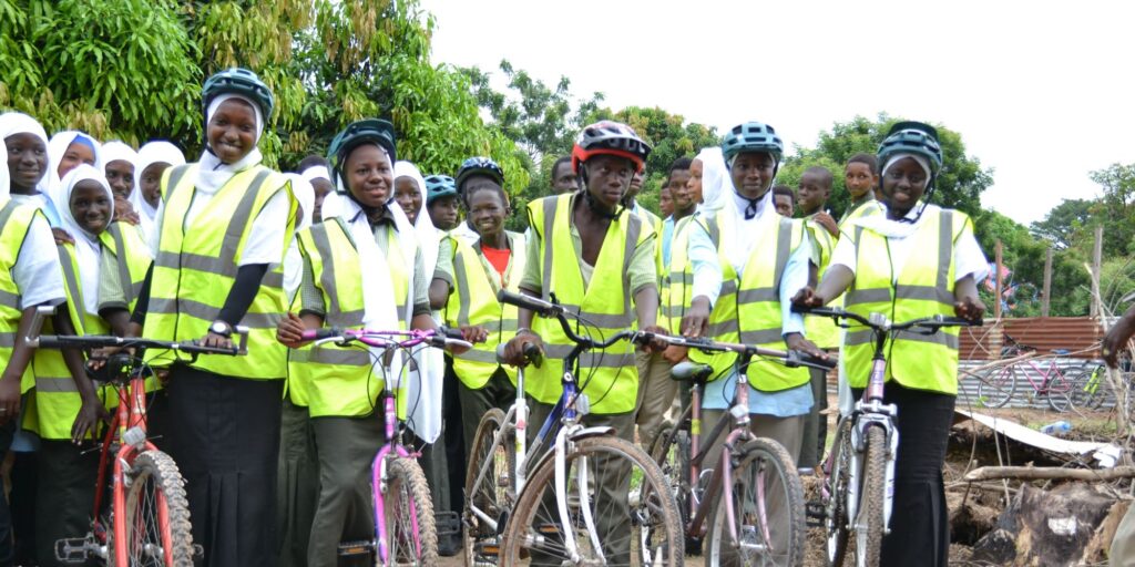 Cycle to school project - The Gambia - Students with bikes Nov 2025 2