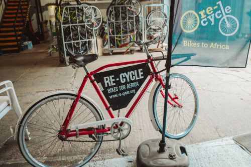 Re-Cycle bikes in warehouse