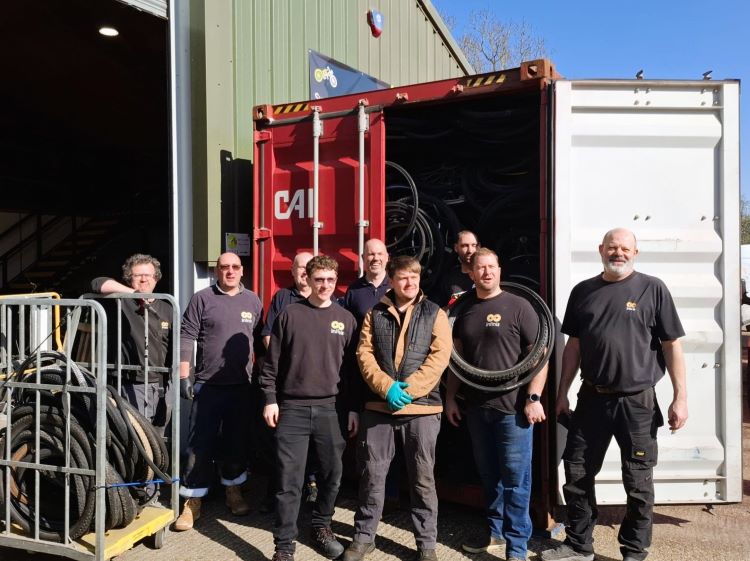 Infinis volunteer day charity re-cycle bikes