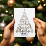 Christmas Bike Tree Charity Christma Card