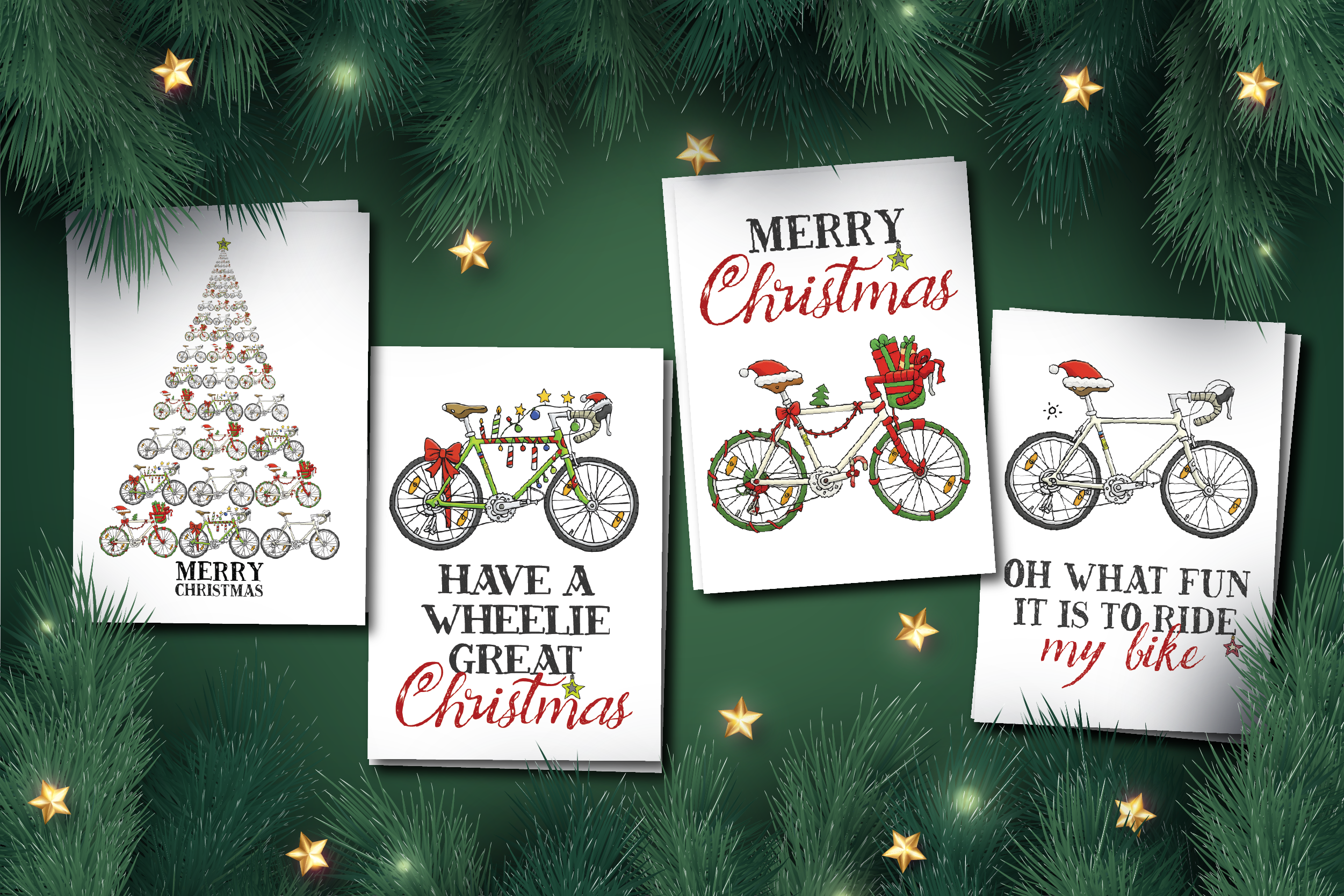 Charity Christmas Cards Bike Cycling